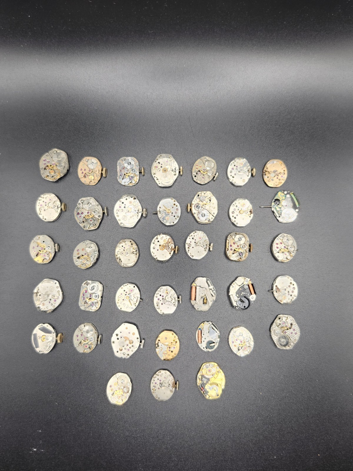 (38) Watch Movement Parts Womens Watches Used Unkown Used Silver Gold Tone