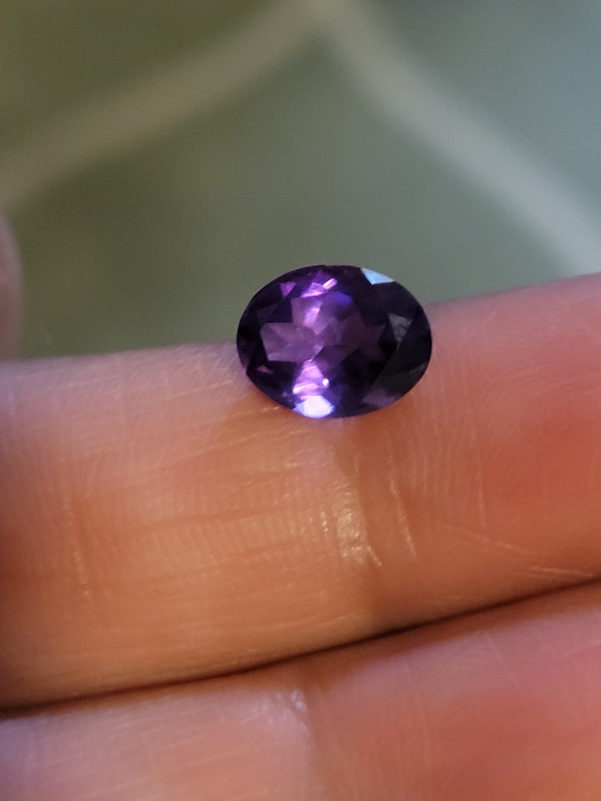 33 Year Jtv Purple Blue Oval Loose Amethyst Gem
