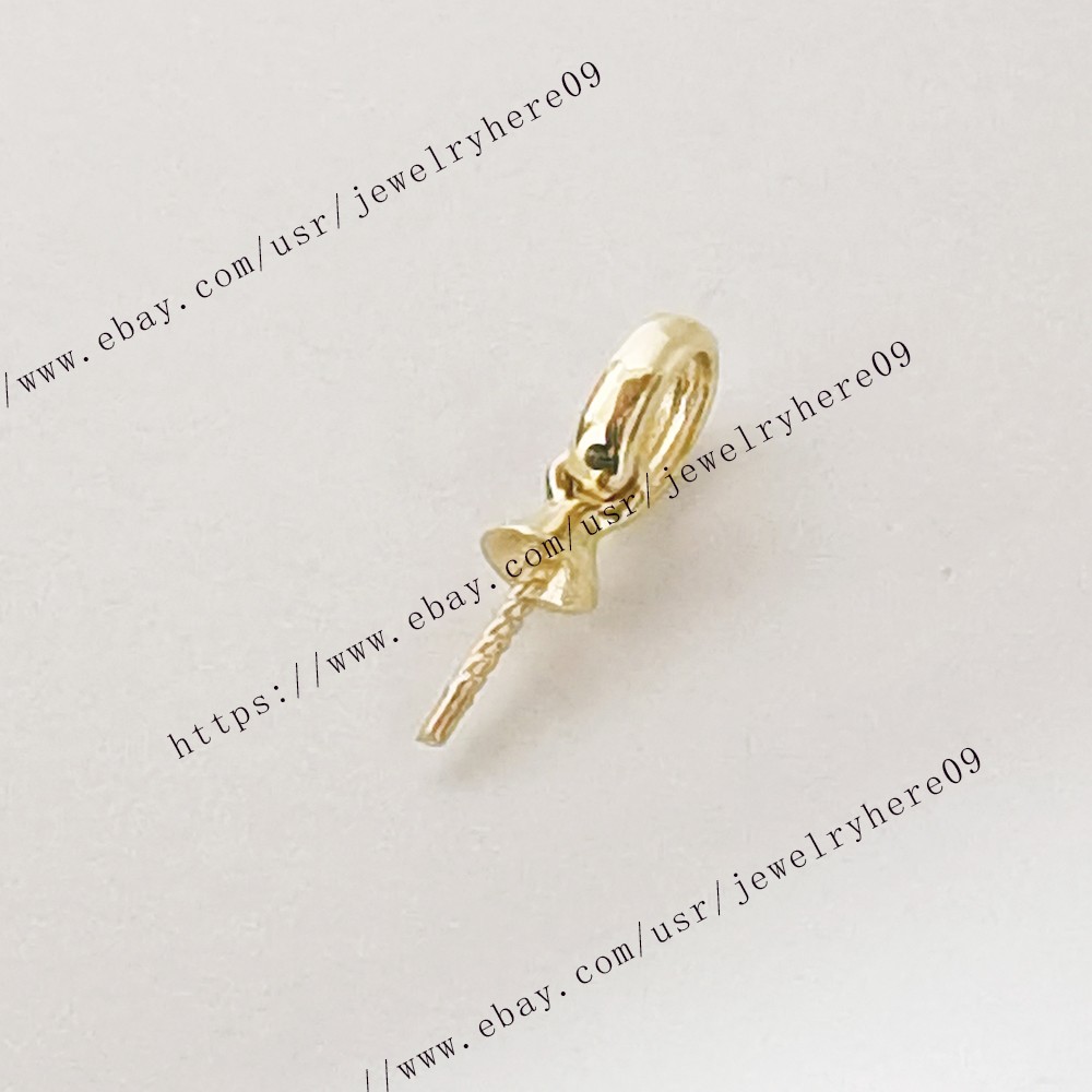 Pearl 9mm-10mm Semi Mount Solid 14k Yellow Gold Pendant Valentine’s Day Jewelry