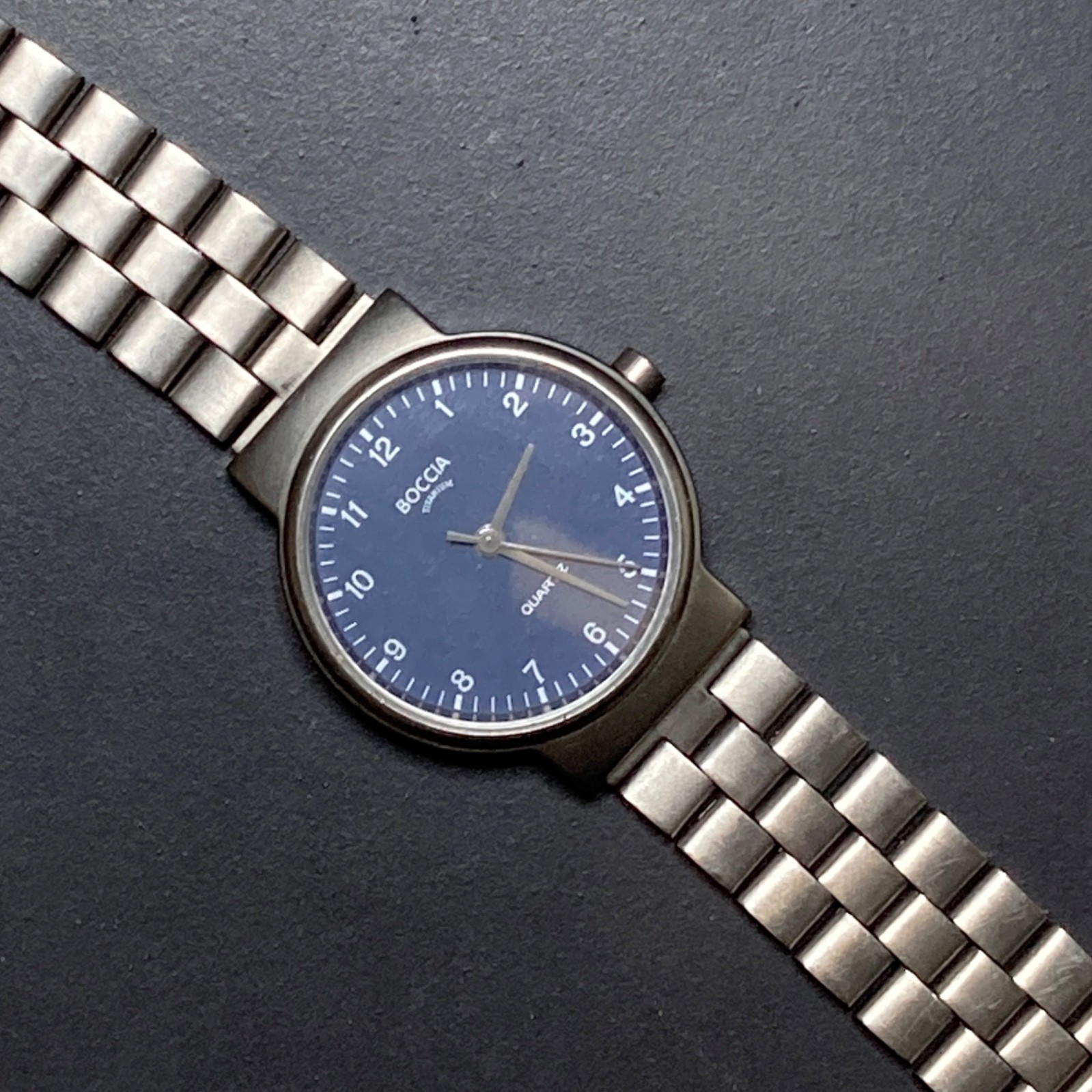 Boccia Titanium Quartz Watch Swiss New Battery 34mm 7″ length