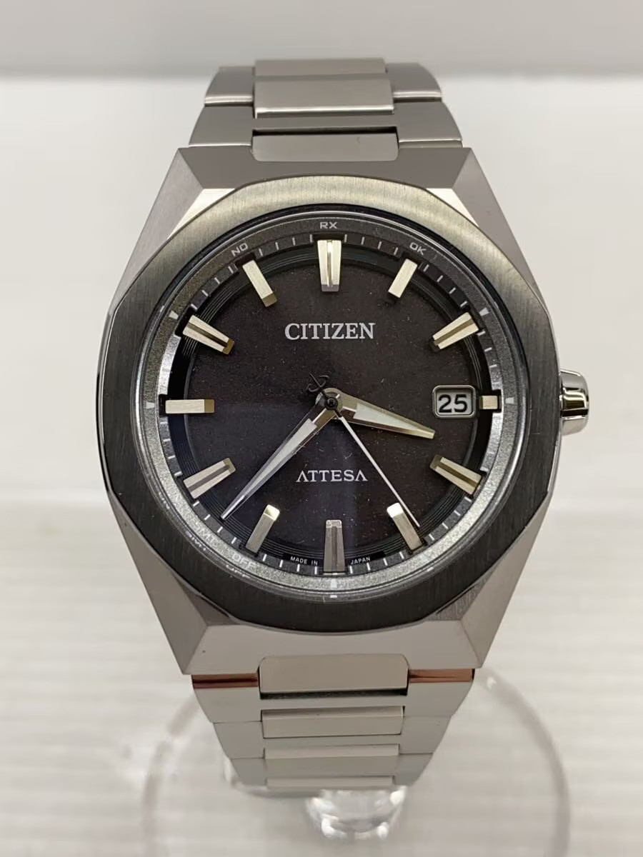 CITIZEN ATTERA With Box Quartz Watch Analog BLK SLV cb3045 61e