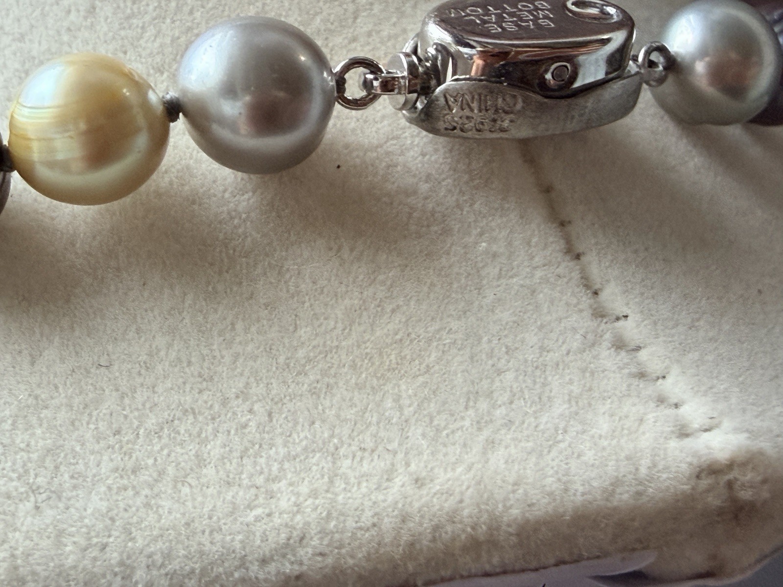 Genuine Multicolor Cultured Freshwater Pearl Necklace 925 Sterling Silver Clasp