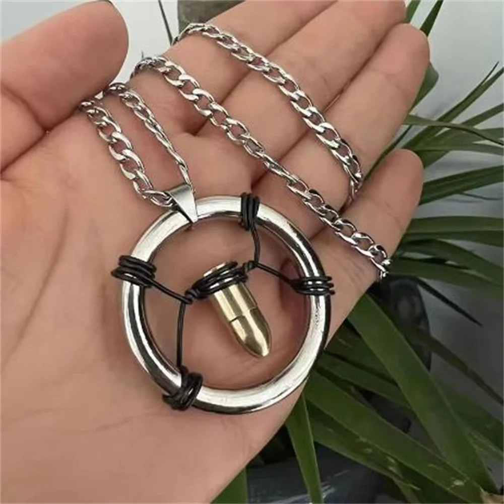 2026 New Cyberpunk Bullet Pendant Necklace Niche Personality Trend Unisex