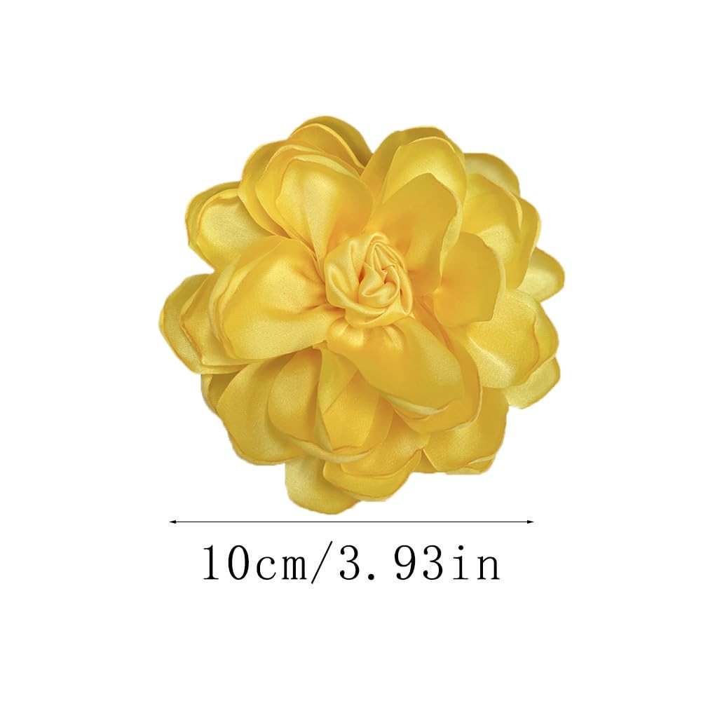 Dainty Fabric Rose Flower Large Brooch Lapel Pins Flower Brooches Pin Classic