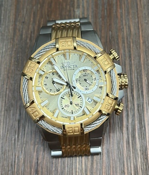 Invicta Bolt Men’s Two-Tone Chronograph Date Quartz 50mm 100m Watch