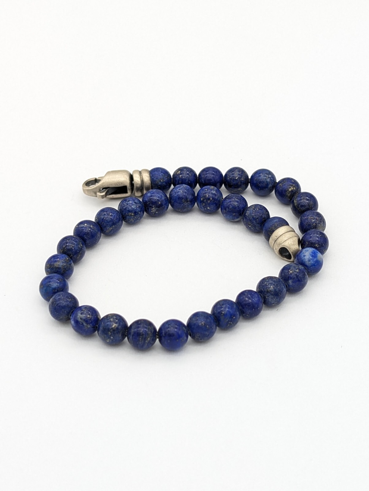 Handmade 925 Silver Lapis Lazuli Bead Bracelet 6mm – Wisdom & Truth