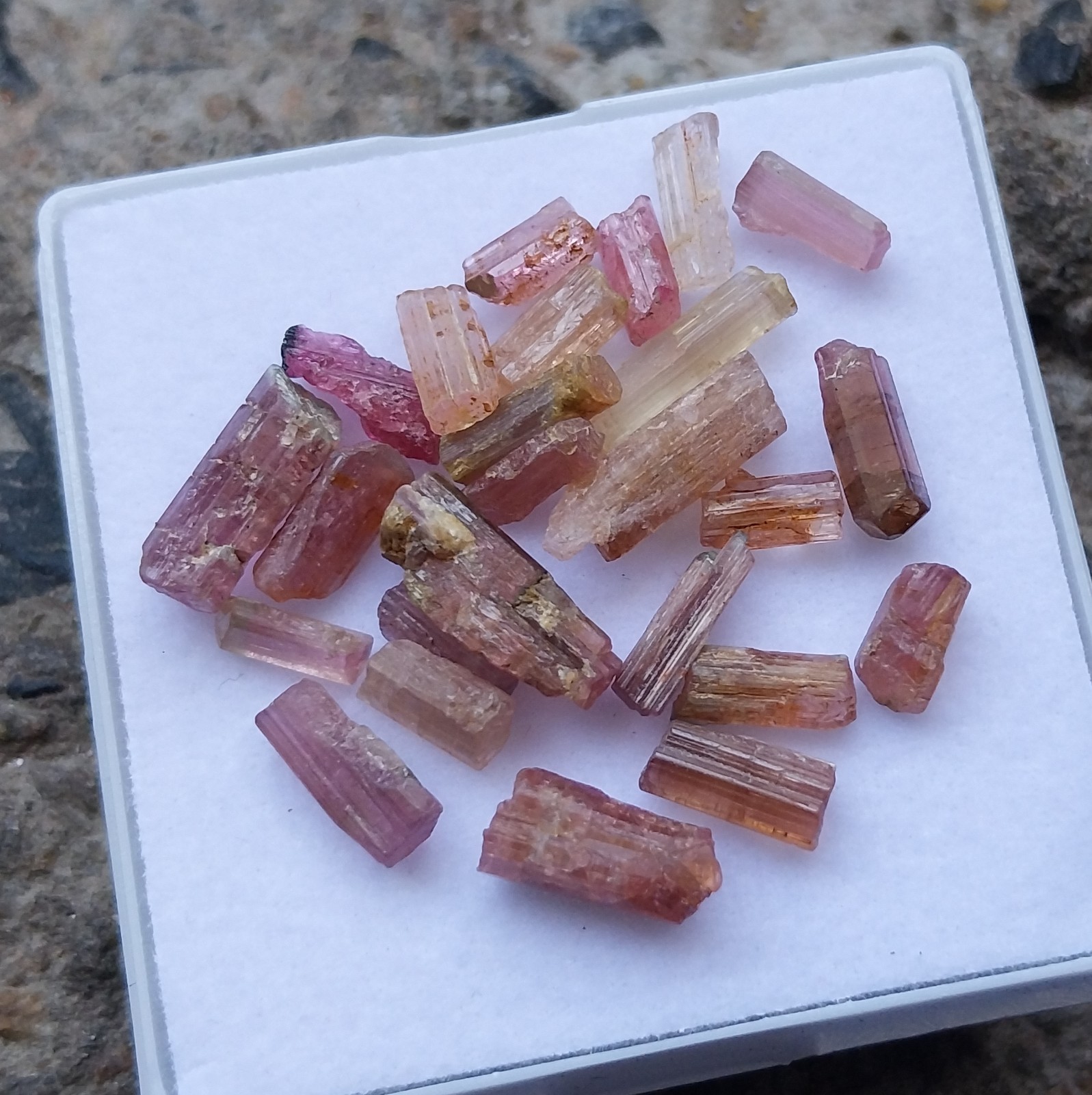 16.5 Ct 6 to 11 MM Natural Light Pink Color Tourmaline Raw Rough 25 Piece Lot