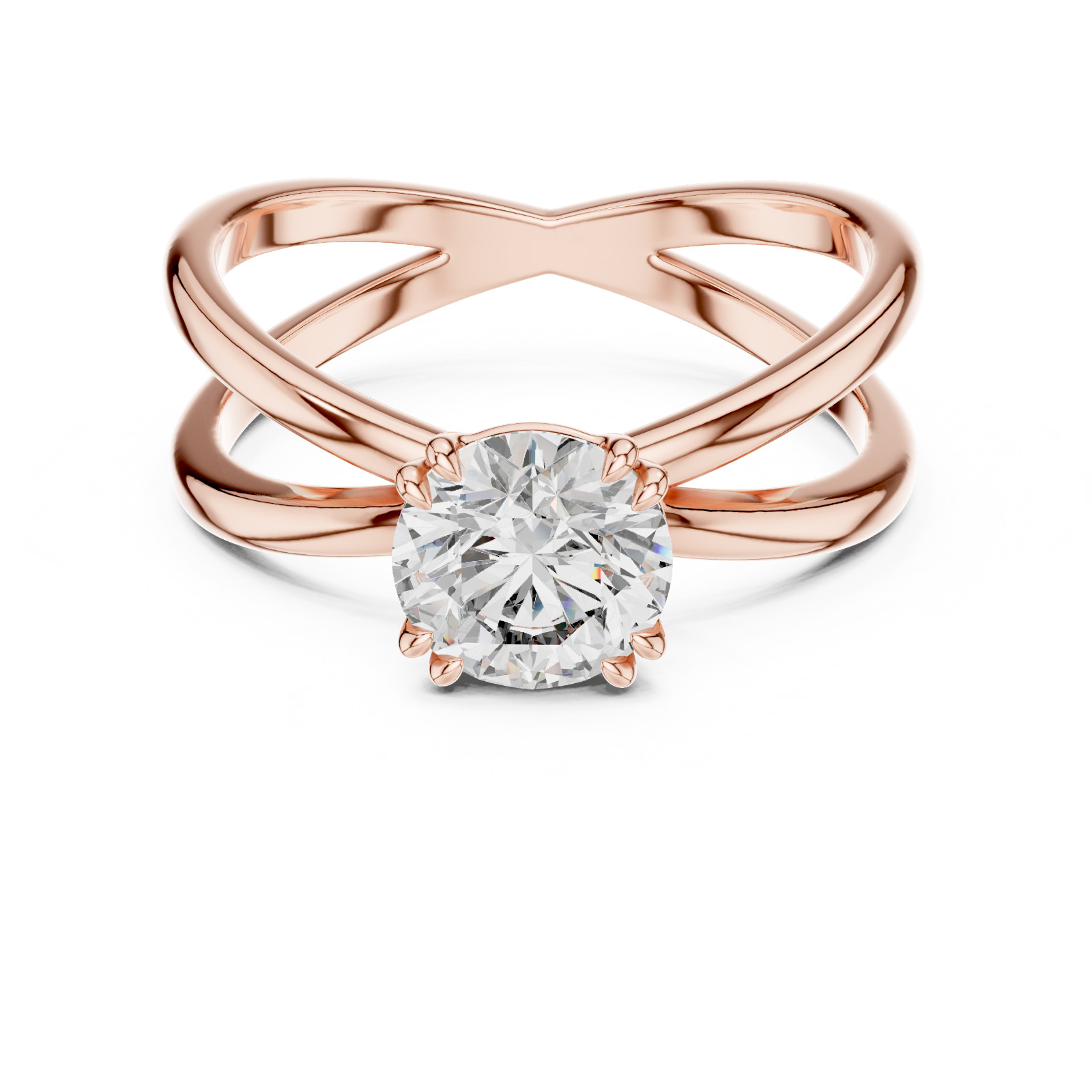 1 Ct Lab Grown Diamond IGI Certified Wedding Gift For Her Gold Ring 14 K F VVS