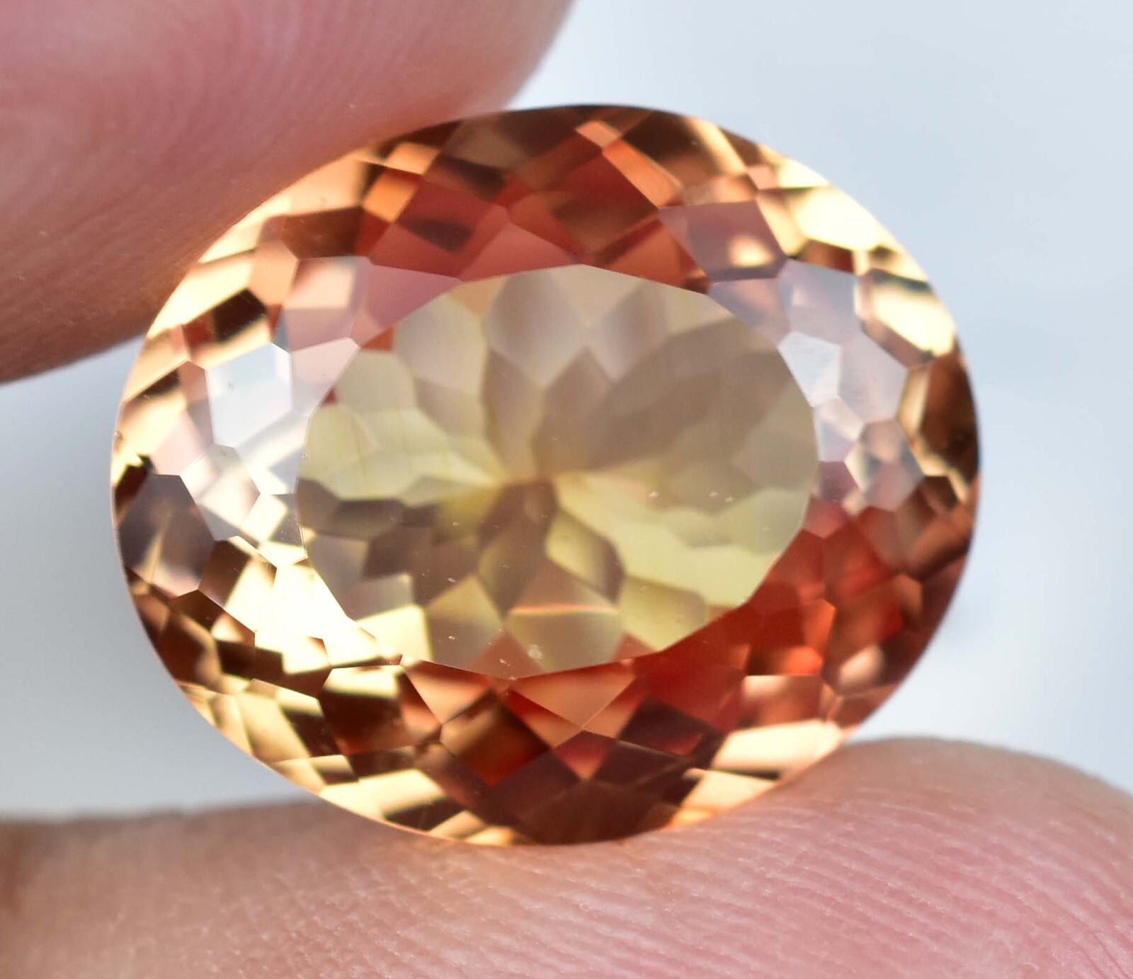 14.15 Ct Natural Ceylon Padparadscha Sapphire Stunning Certified Oval Gemstone