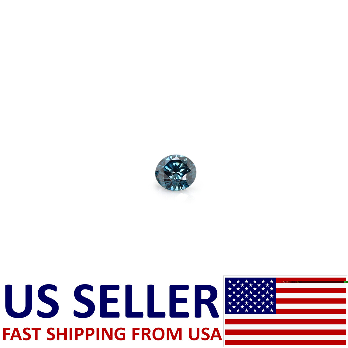 Blue Natural Diamond loose faceted Round 3mm