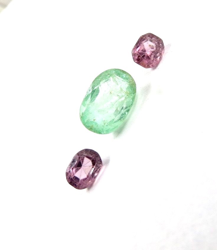 Natural Colombian Emerald & Spinel Octagon 6.45 Cts Gemstone For Jewelry