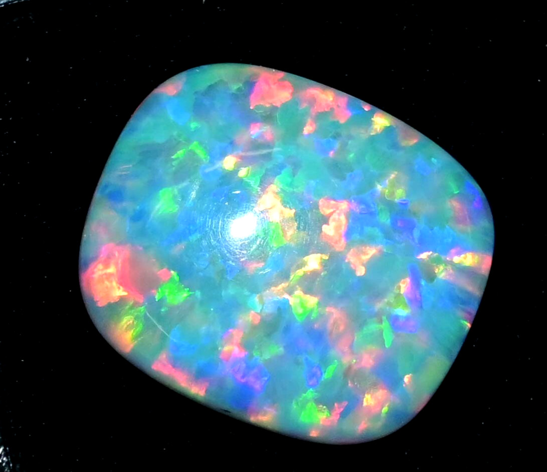 6.80 Ct Natural Ethiopian Fire Opal Certified Play of Color Untreated Gemstone