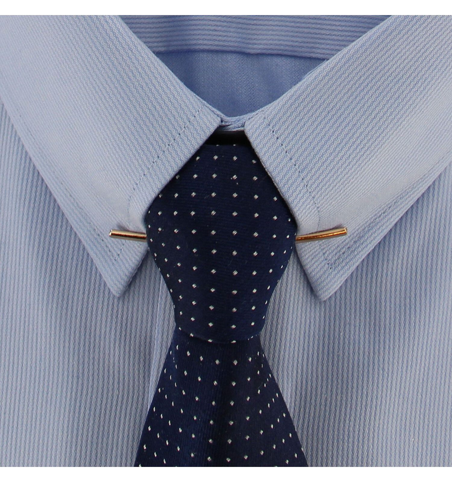 Ky & Co Mens Plain Rose Gold Tone Collar Bar Pin Clip 2 1/8″ Made in USA