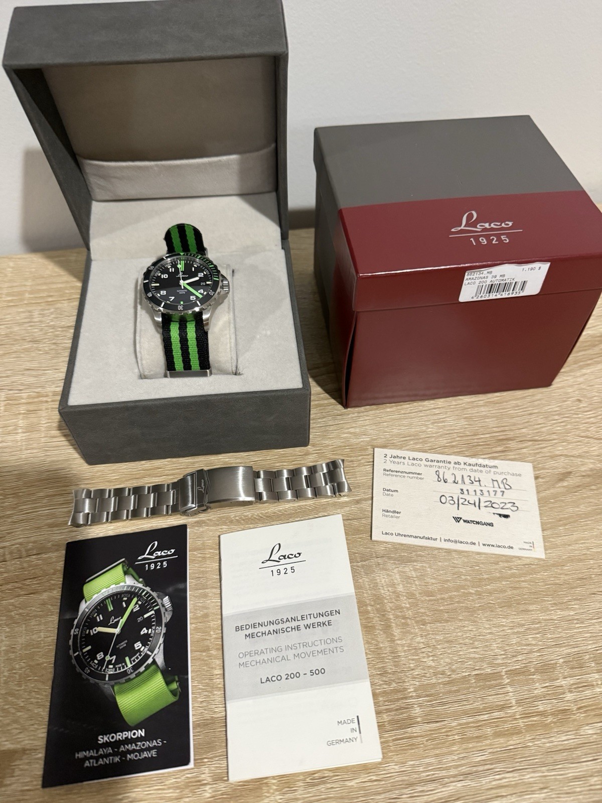 Laco Sport Amazonas 39mm Scorpion Automatic Watch