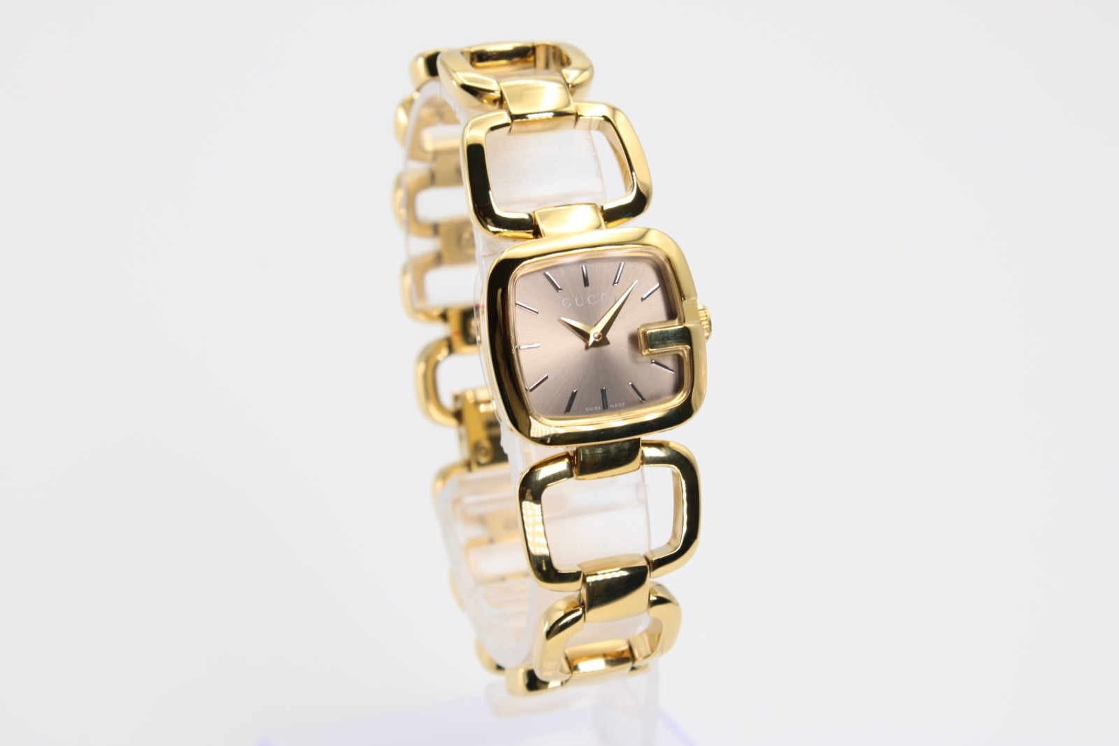 GUCCI YA125511 G- Brown Sunbrushed Dial Ladies Watch 24mmx22.5mm