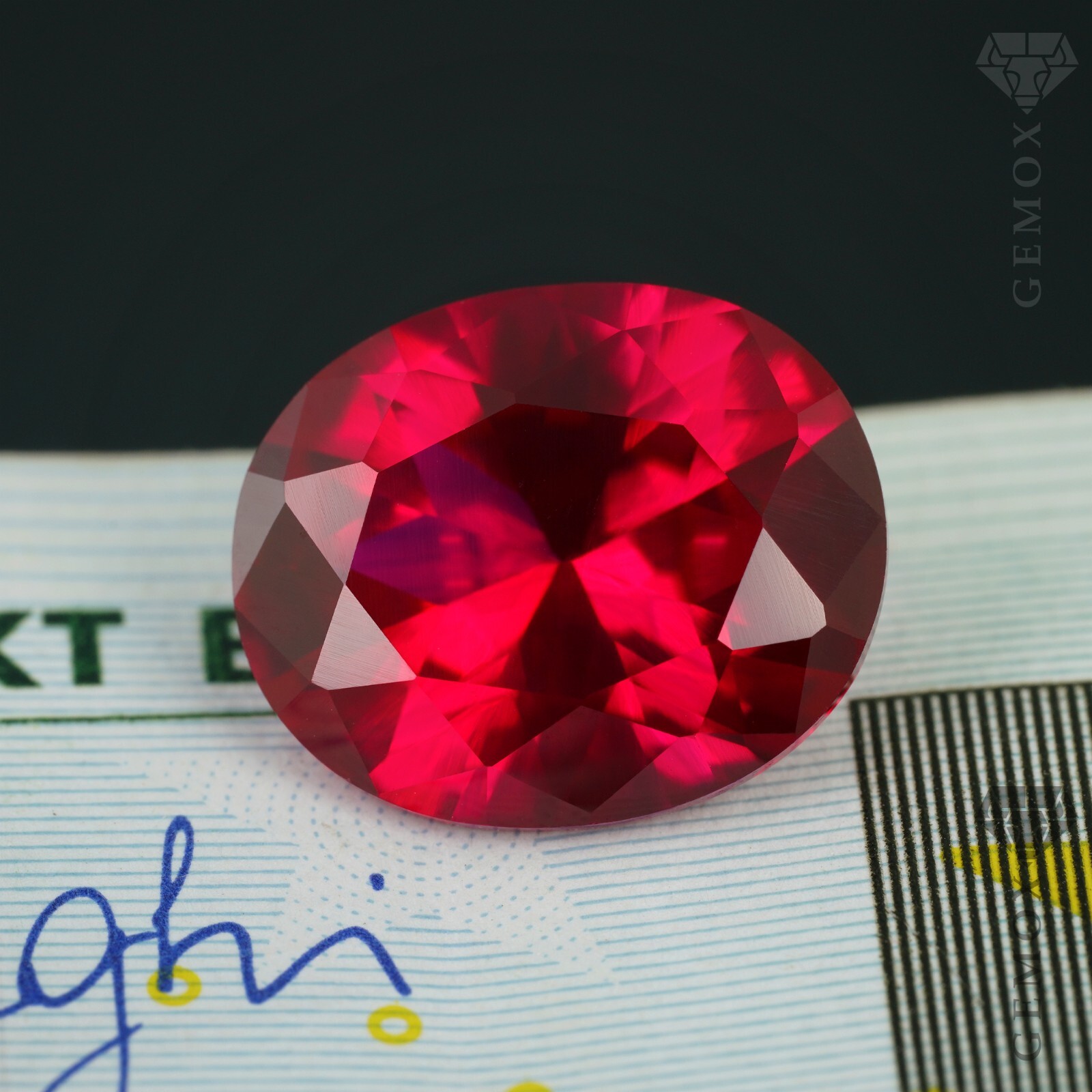 Real Ruby Loose Gemstone Lab-Grown Oval Cut classic ruby Rose Red Color Stone EU