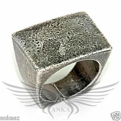 Women’S Ruthenium Plated Aged Fashion Ring No Stone Loa057 *