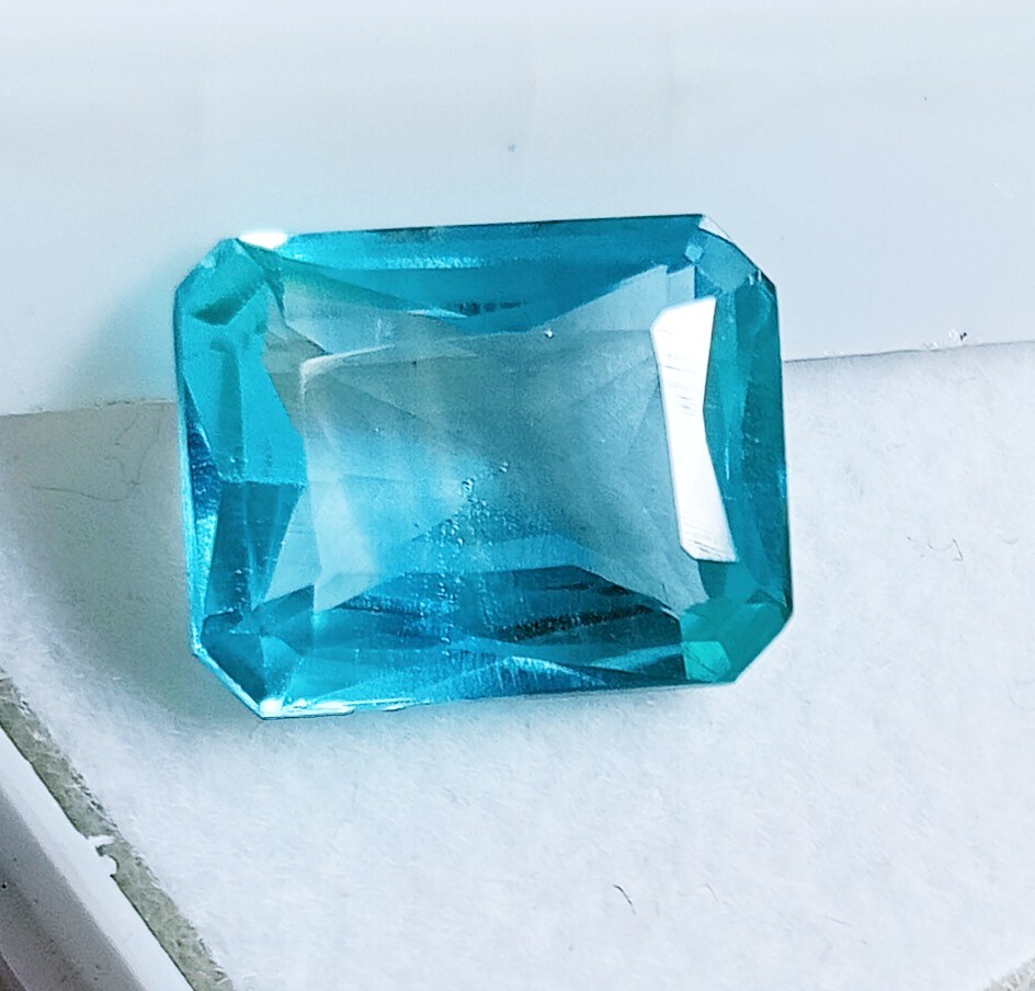 Natural Blue Aquamarine Emerald Cut Flawless Certified 6.40 Ct Loose Gemstone