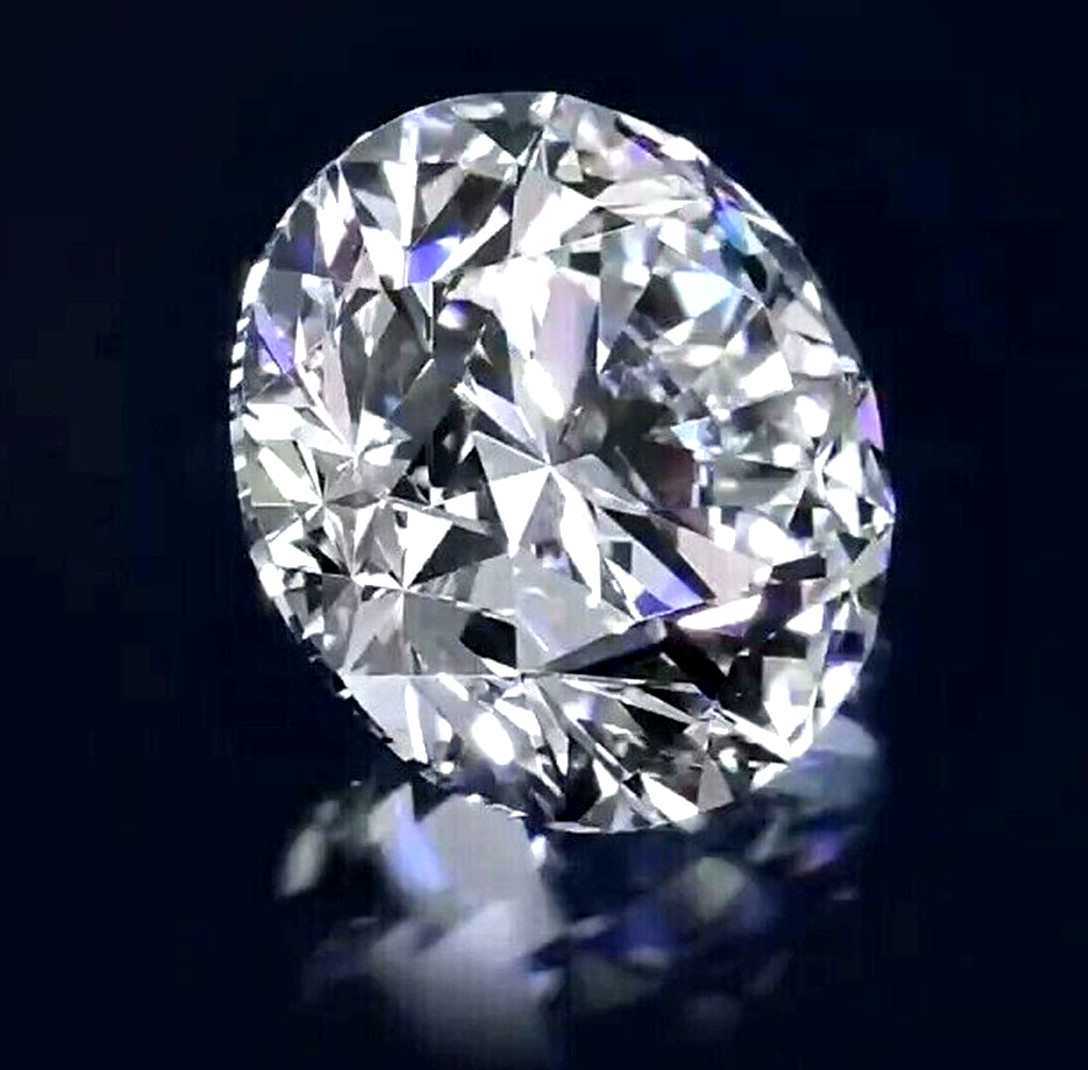 8.5mm Round Real Diamond 2.1Ct D Color VVS1 EGL Certified Loose Gemstone ” 5DOY