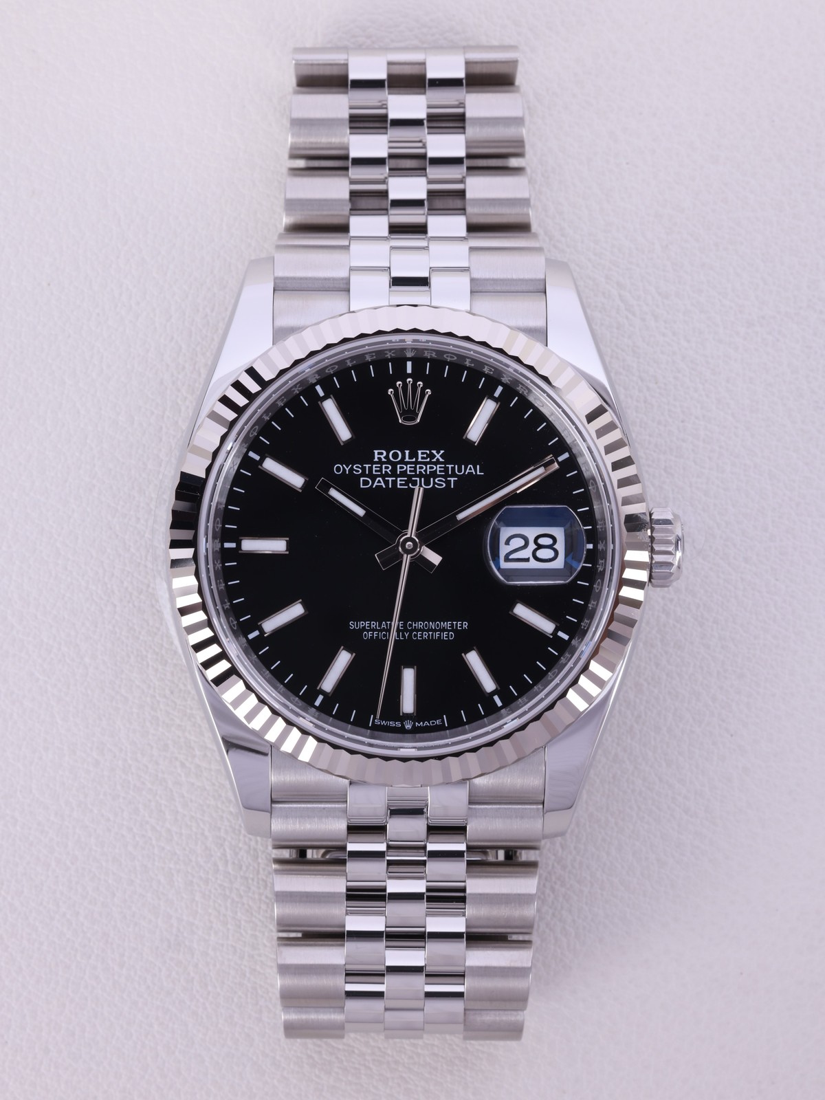 Rolex Datejust 36 126234 36mm Bright Black Dial Full Set New