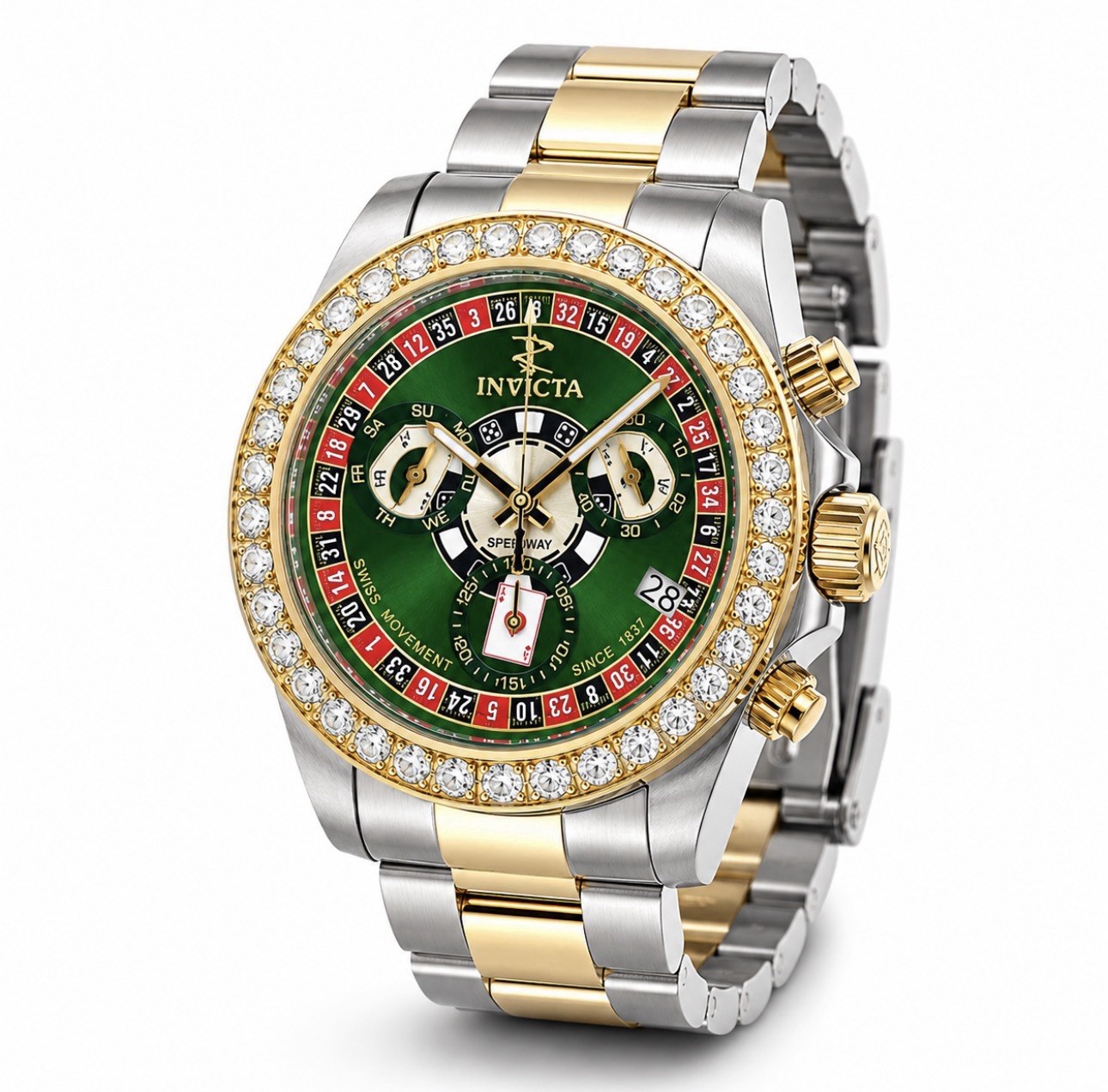 🔥Invicta Elite Speedway 4.0 CT Certified LG Diamonds Casino Swiss Mvmt 51108