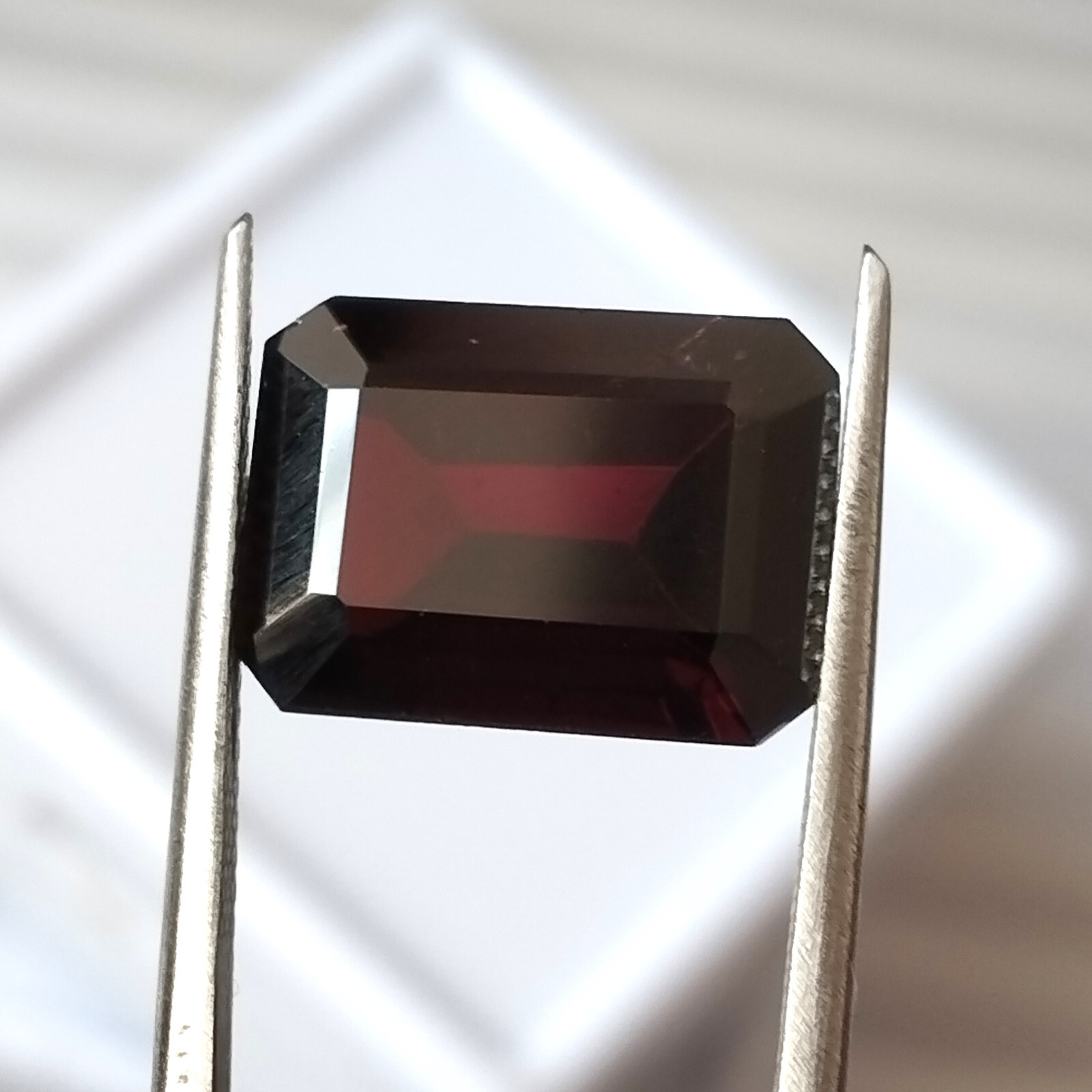 Natural Pink Garnet 14X10 mm Emerald Cut Unheated Faceted Loose Gemstone 9.75 CT