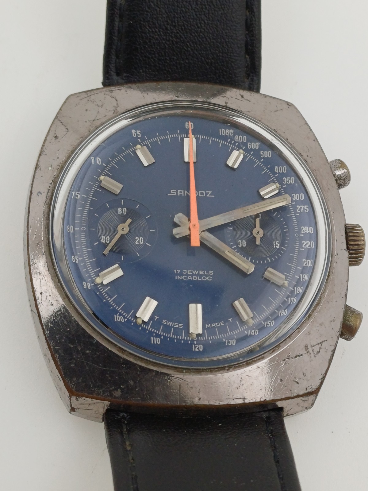 Vintage Sandoz Chronograph 7733 Valjoux Movement Spares Or Repair Swiss Made
