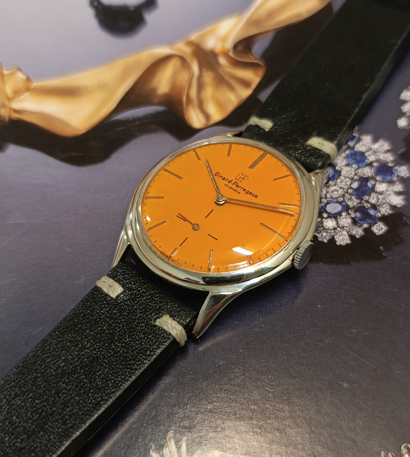 GENT´S GIRARD PERREGAUX ORANGE DIAL GP. 03 MOVEMENT JUMBO SIZE