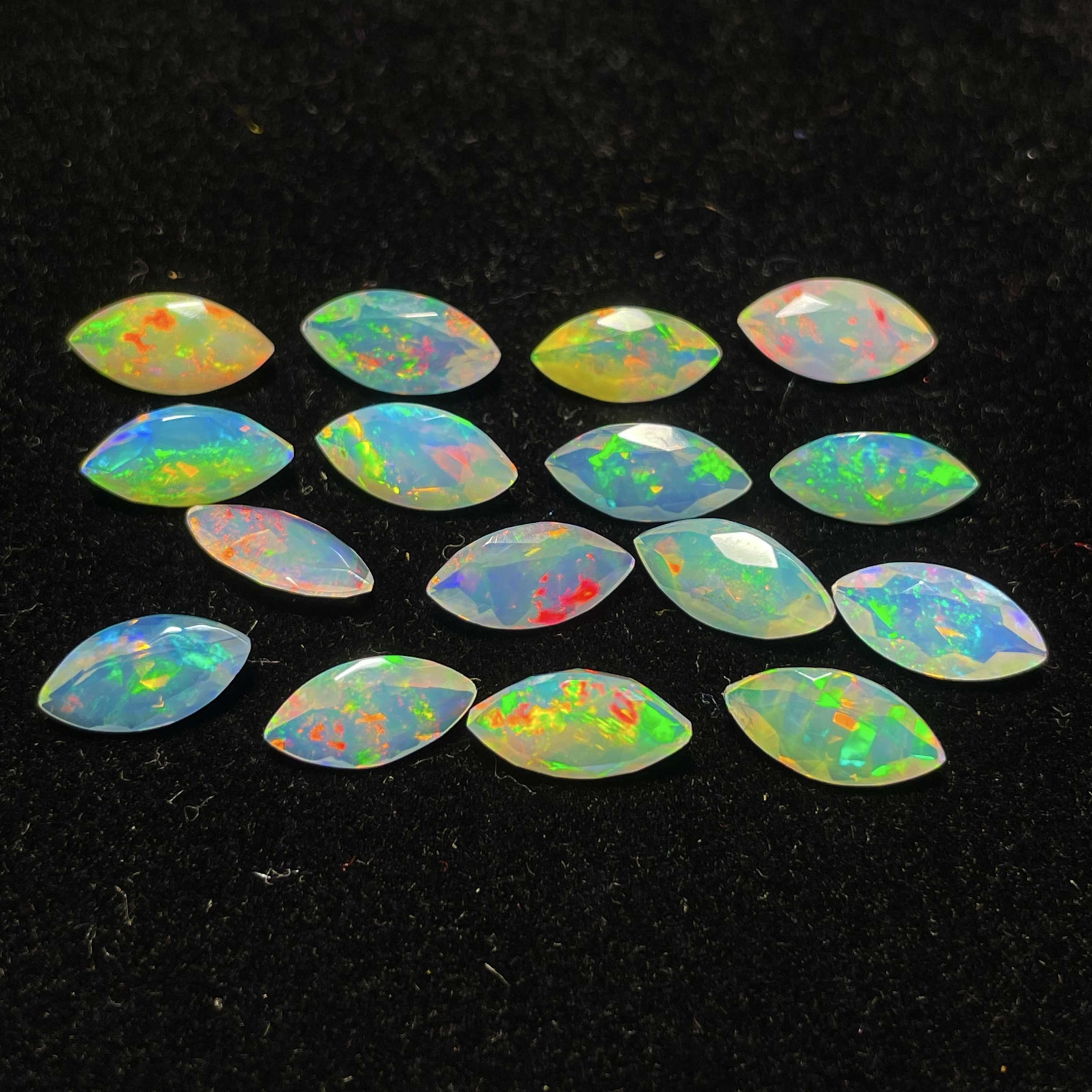 AAA Natural Ethiopian Opal Marquise Cut Loose Gemstone 10 Pcs 5×10 mm 7 CT