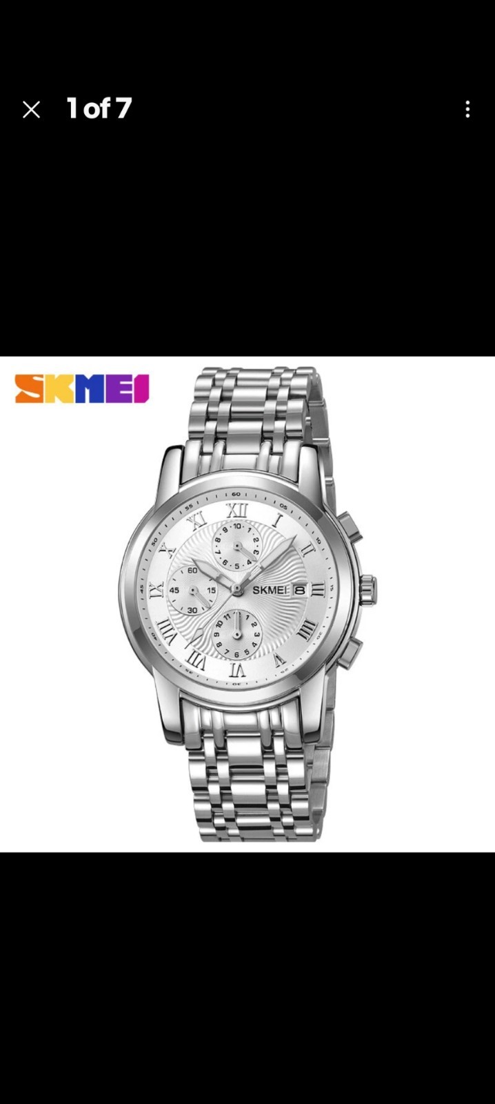 SKMEI Men’s Business Watch Multi functional Calendar Metal Strap Men Wrist Watch