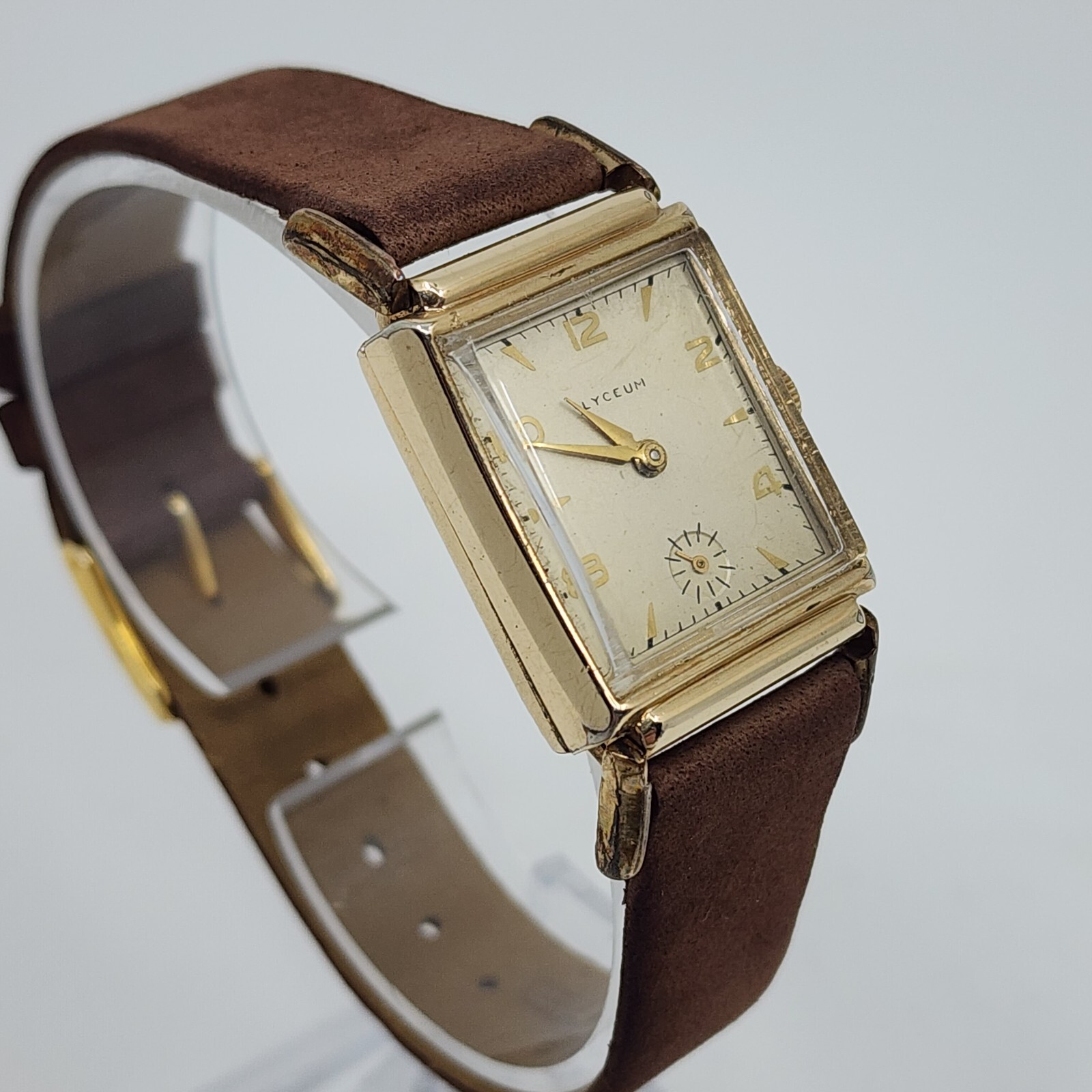 Vintage Art Deco LYCEUM 17 Jewels Fancy Lugs Gold Filled Manual Wind Watch