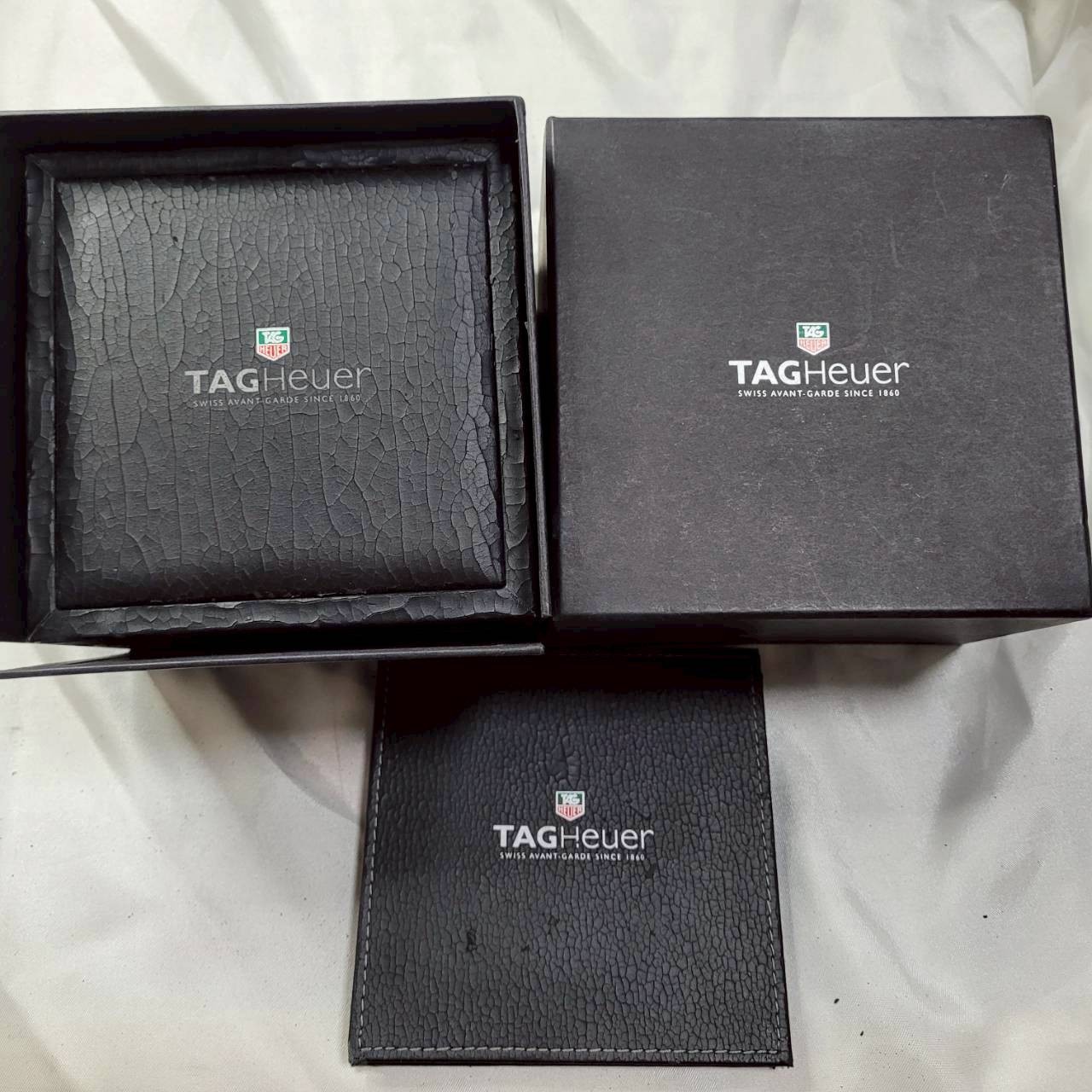 Genuine TAG Heuer Watch Box Black Box & Booklet & Card & Watch Strap Joint Used