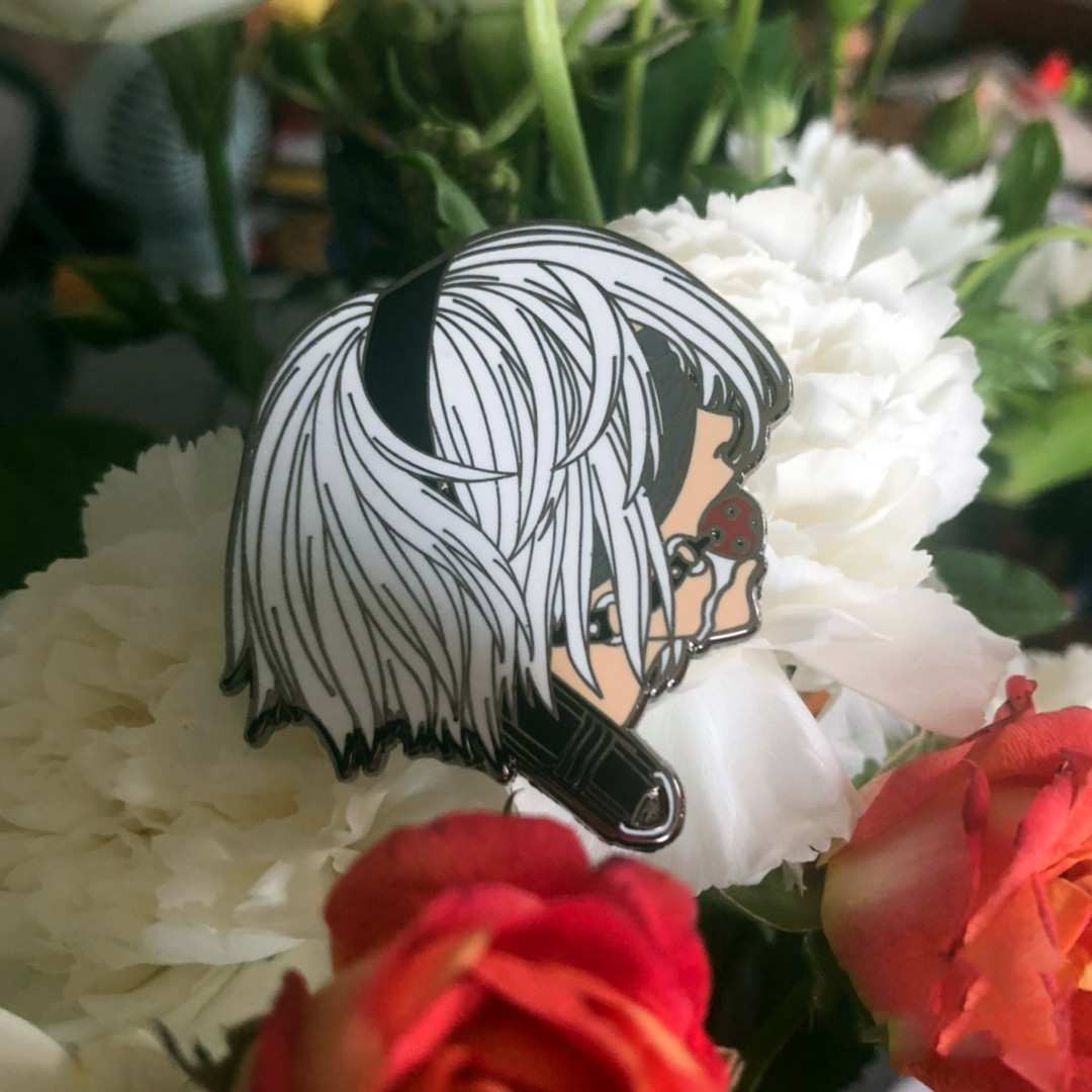 Game NieR:Automata YoRHa No.2 Type B 2B Metal pin badge brooch Gift