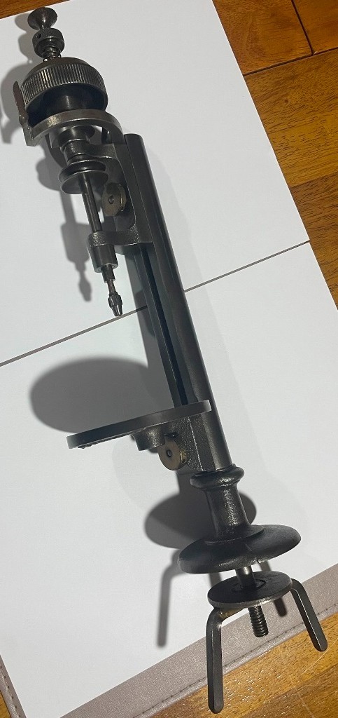 Very Old Watchmakers Lathe/Countershaft Driven WW Micro Drill, See Details Below