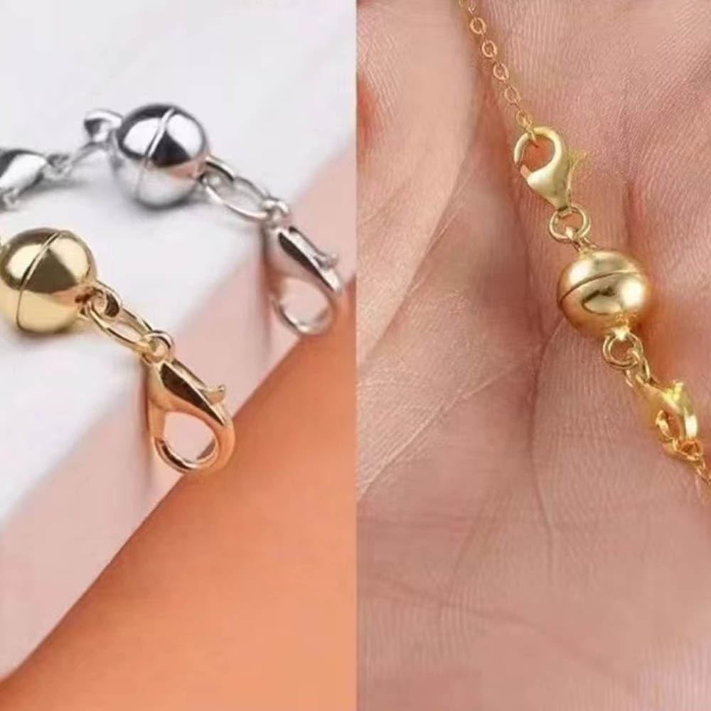925 Sterling Silver Double Lobster Magnetic Necklace Clasp Closure Replacement