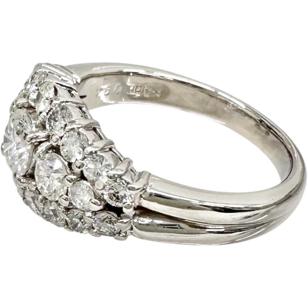 US 5.5 Diamond (estimated H-SI2 clarity) 0.36ct diamond 0.94ct Ring Pt900Pla…