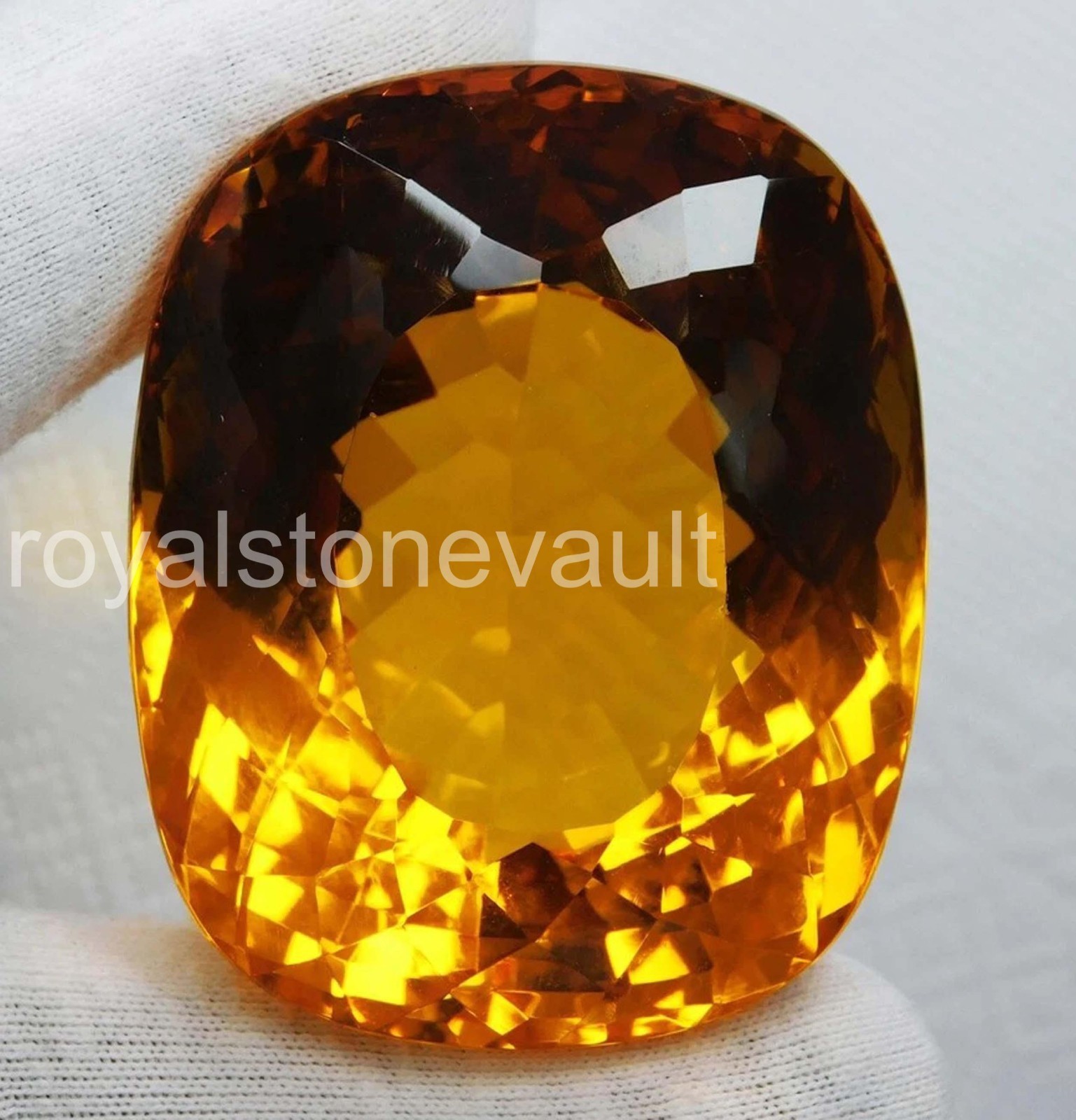 Brazilian 445 Ct Certified Natural Yellow Topaz Cushion Shape Loose Gemstone D25