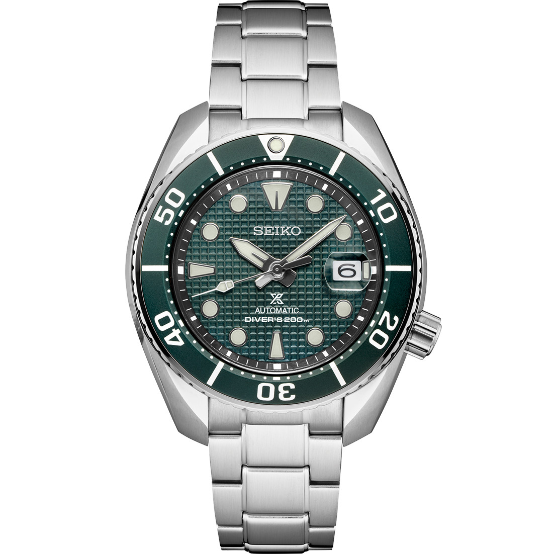 New Seiko Prospex Sumo Ice Green Dial 200M Divers Men’s Watch SPB177