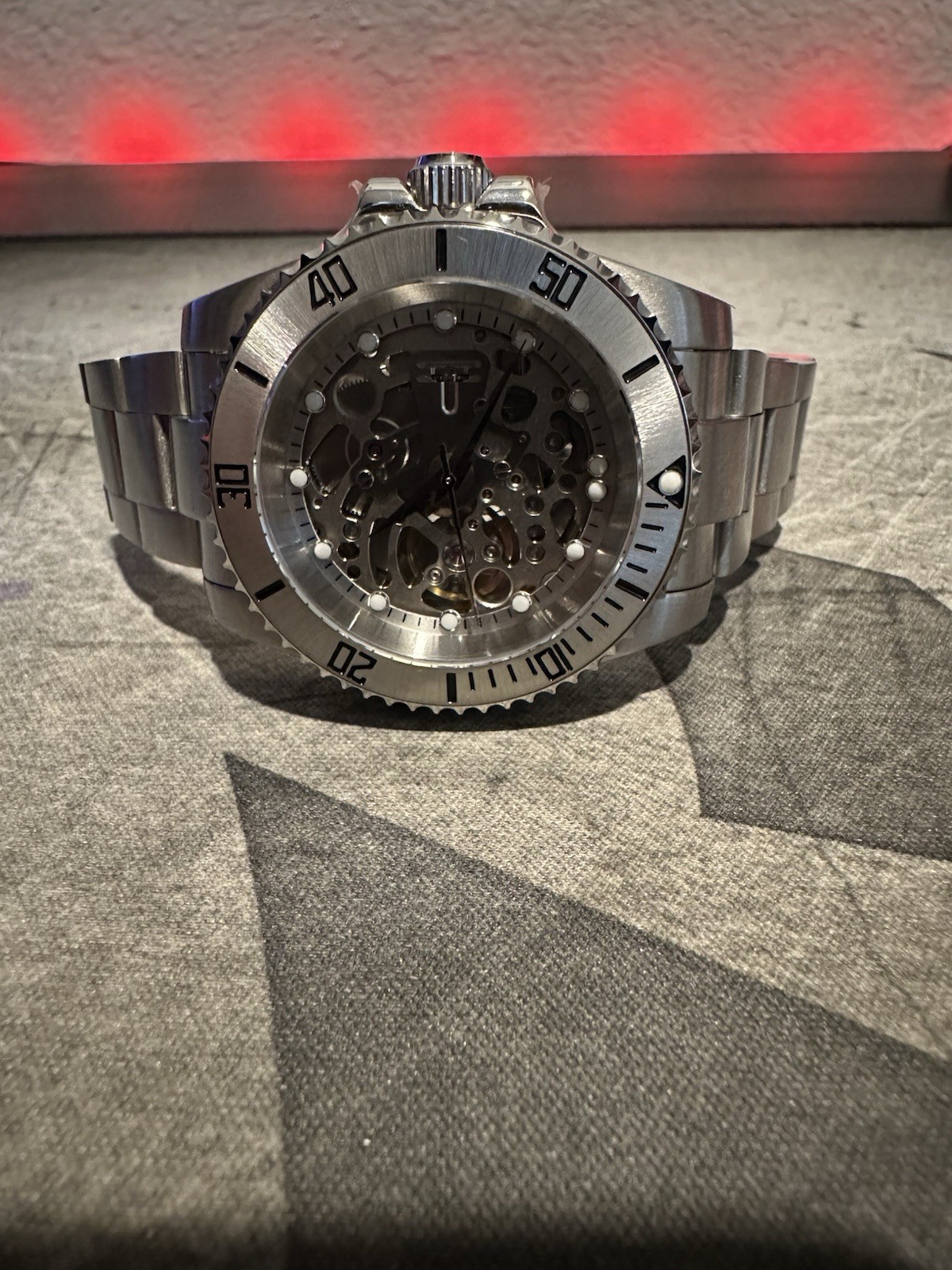 NH70A Skeleton Automatic Stainless Steel 40mm Exhibition Caseback Custom Watch