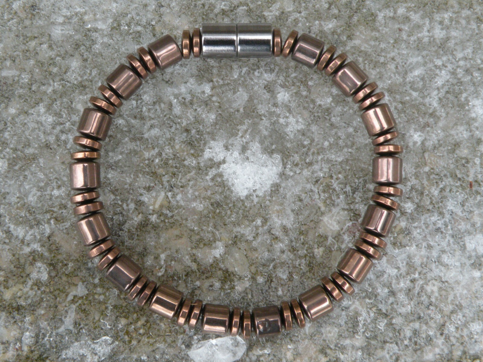 Men’s Women’s 100% Copper Magnetic Hematite Anklet Necklace Bracelet 1 Row