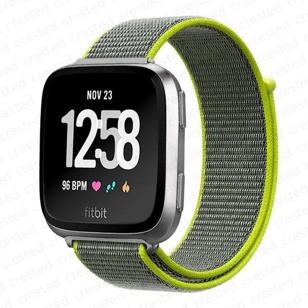 Woven Nylon Strap Sport Wristband Watch Band For Fitbit Versa 4 /3
