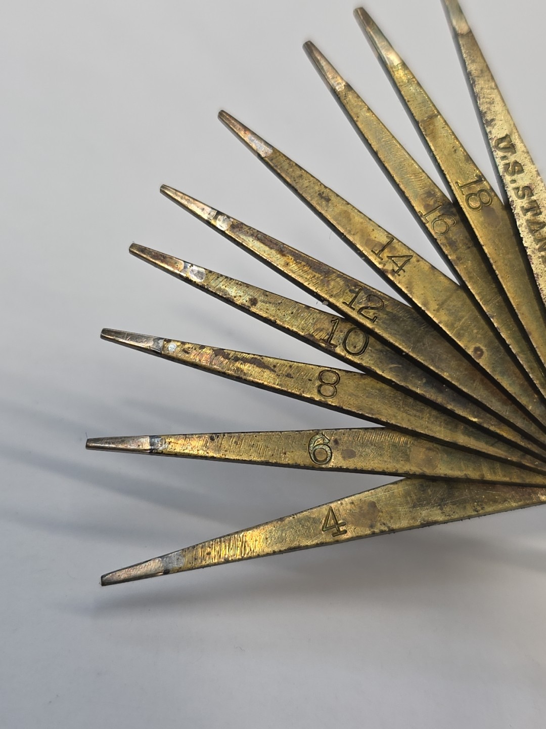 9 Vintage Gold Testing Needles 4kt to 20kt U.S. Standard Ring Jewelers Tools VTG
