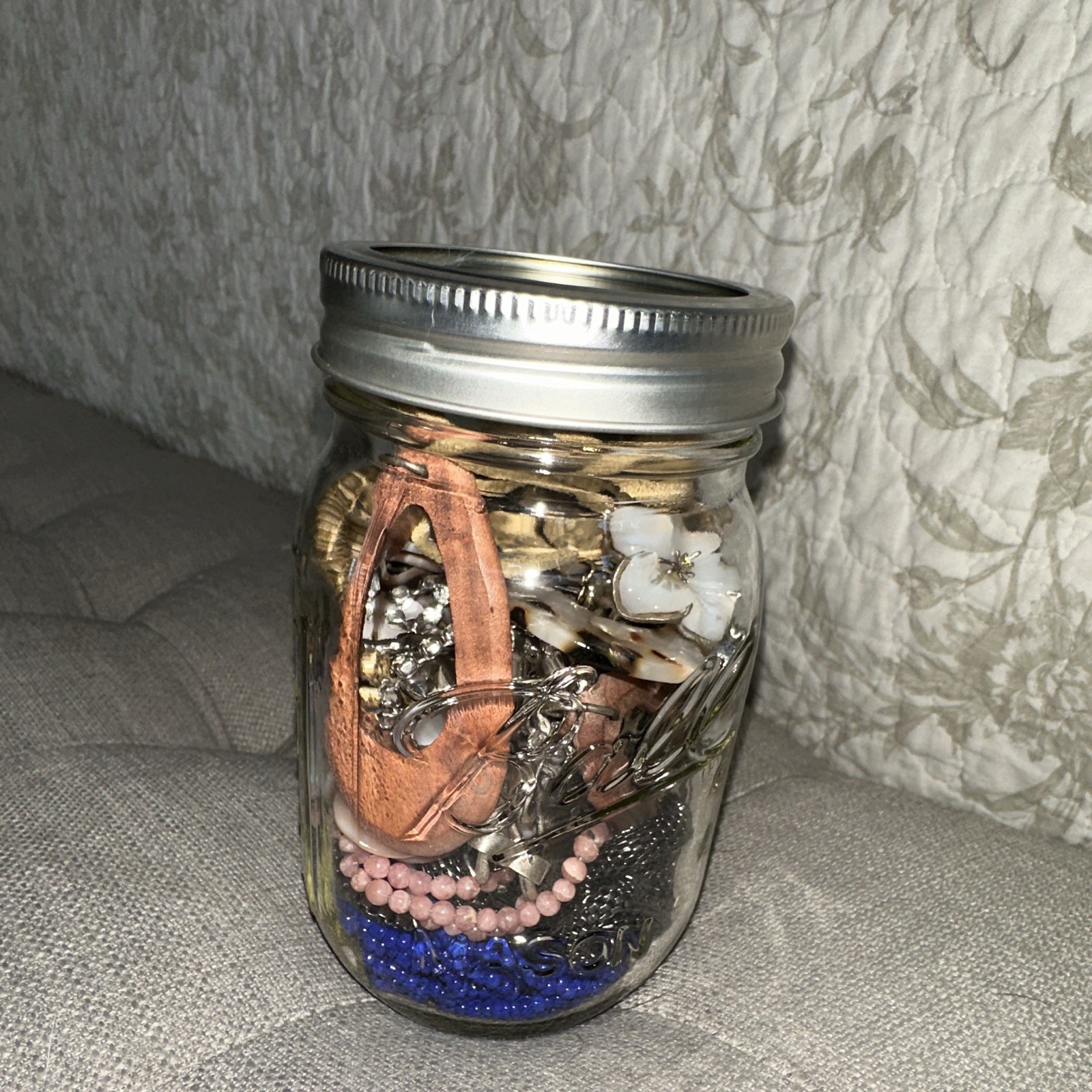 Mixed Costume Jewelry Jar Lot Multicolor what will you find?!