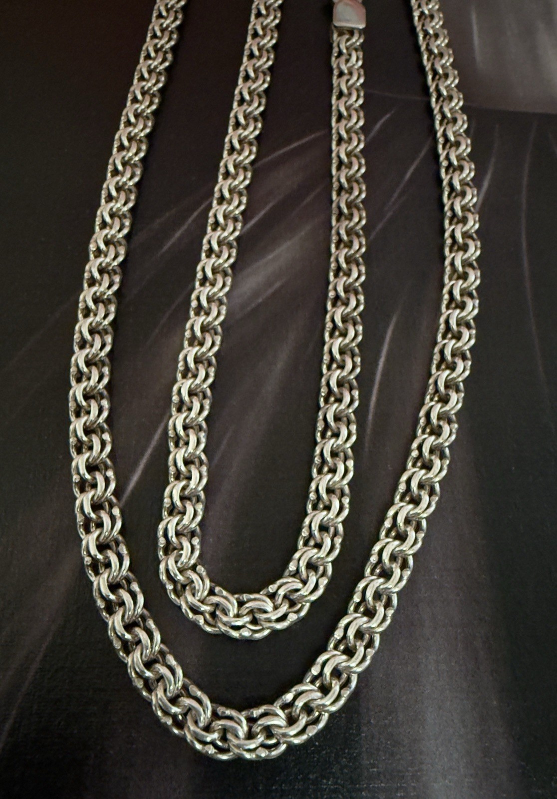 875 Sterling Silver Vintage East European Chain- 21.7″ – 55 cm – #1937
