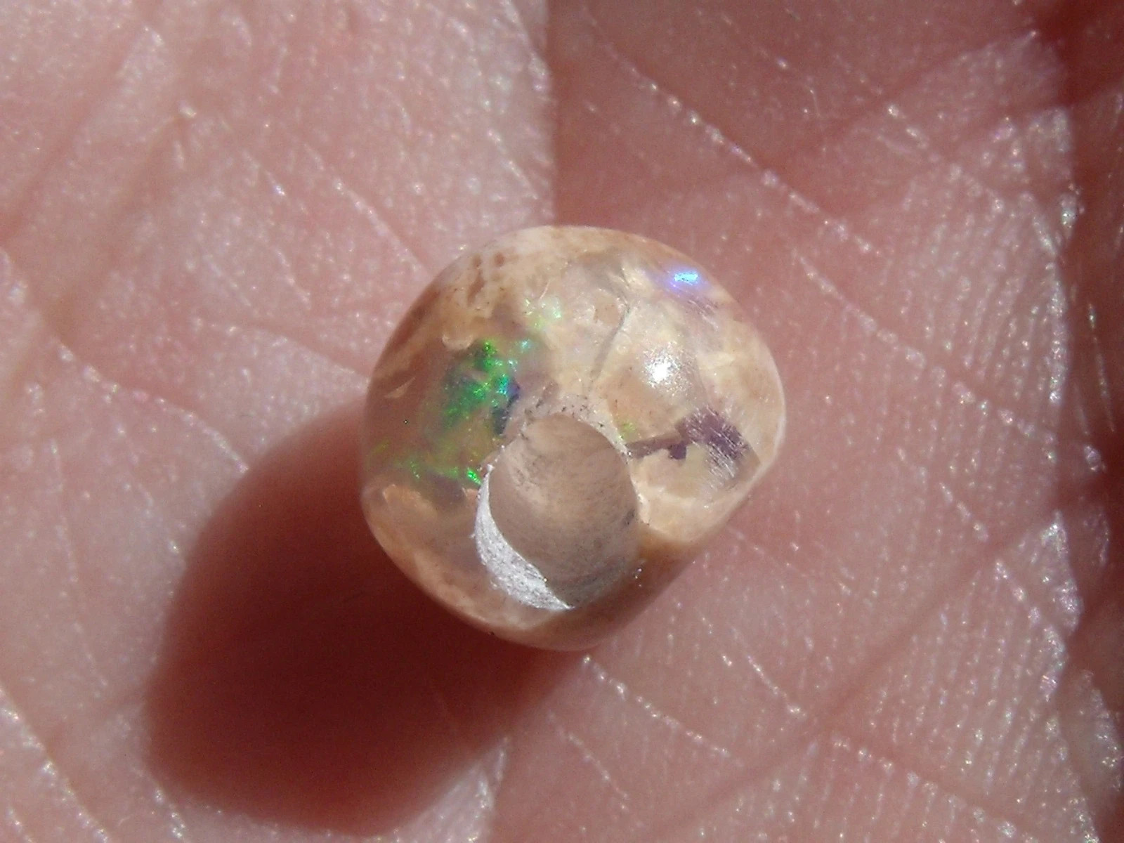 1.91 Ct. Round Cut Mexican Cantera fire opal bead.