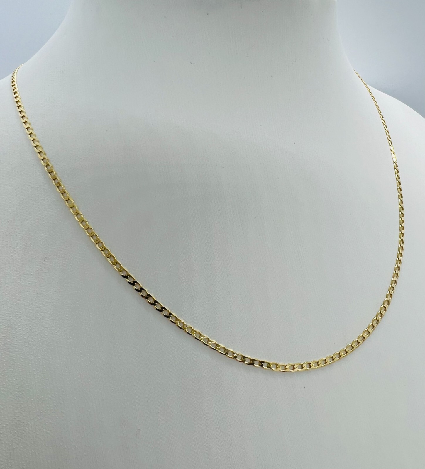 14k Solid Gold Men’s Women’s necklace Curb Cuban Link Chain 16″ – 30″ 1.5 -5.5mm