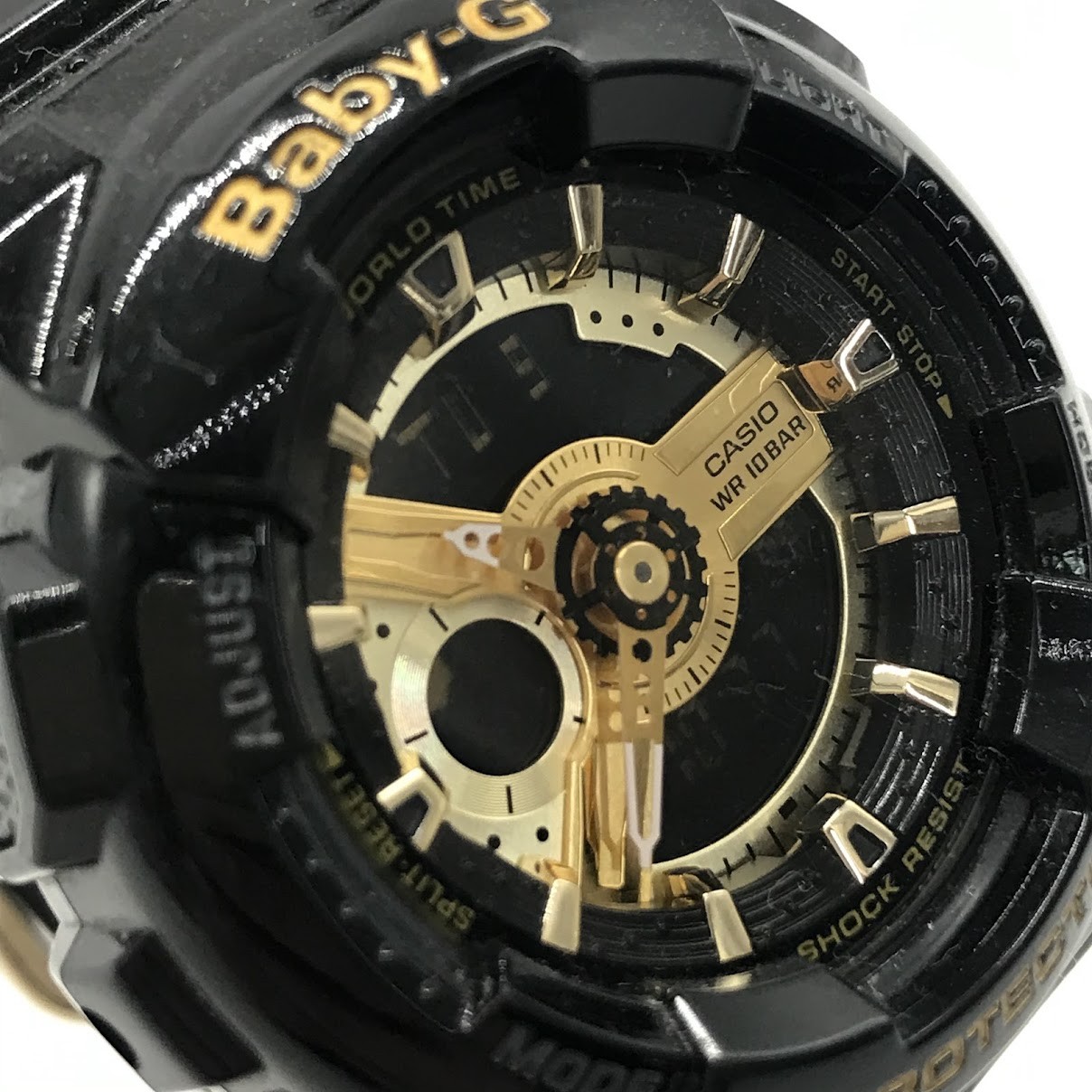 Used Baby G Baby G Analog Digital Quartz Wristwatch BA 110 1AJF Black Gold Kuray