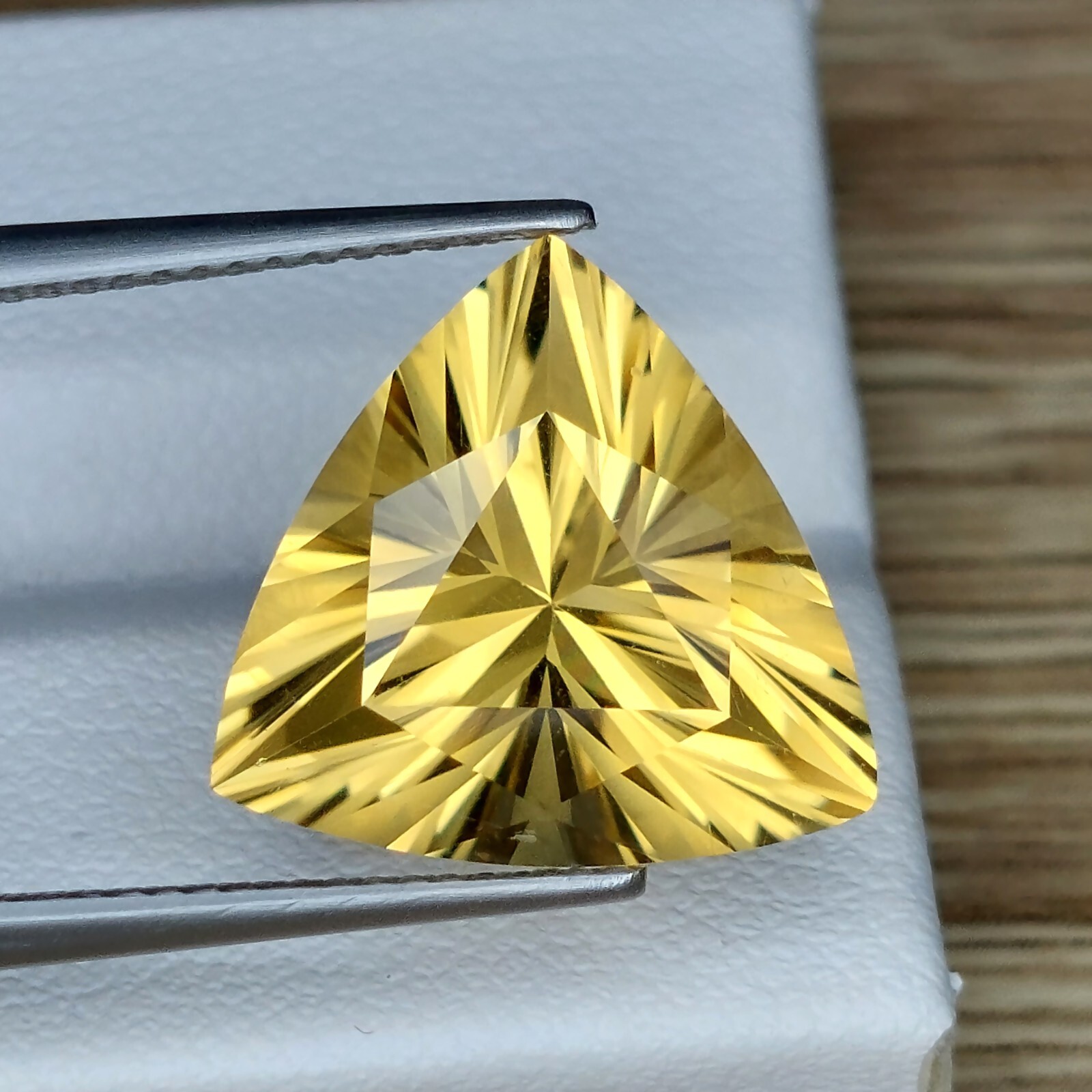 9.45Cts STUNNING TRILLION CUSTOM CUT NATURAL CITRINE LOOSE GEMSTONE
