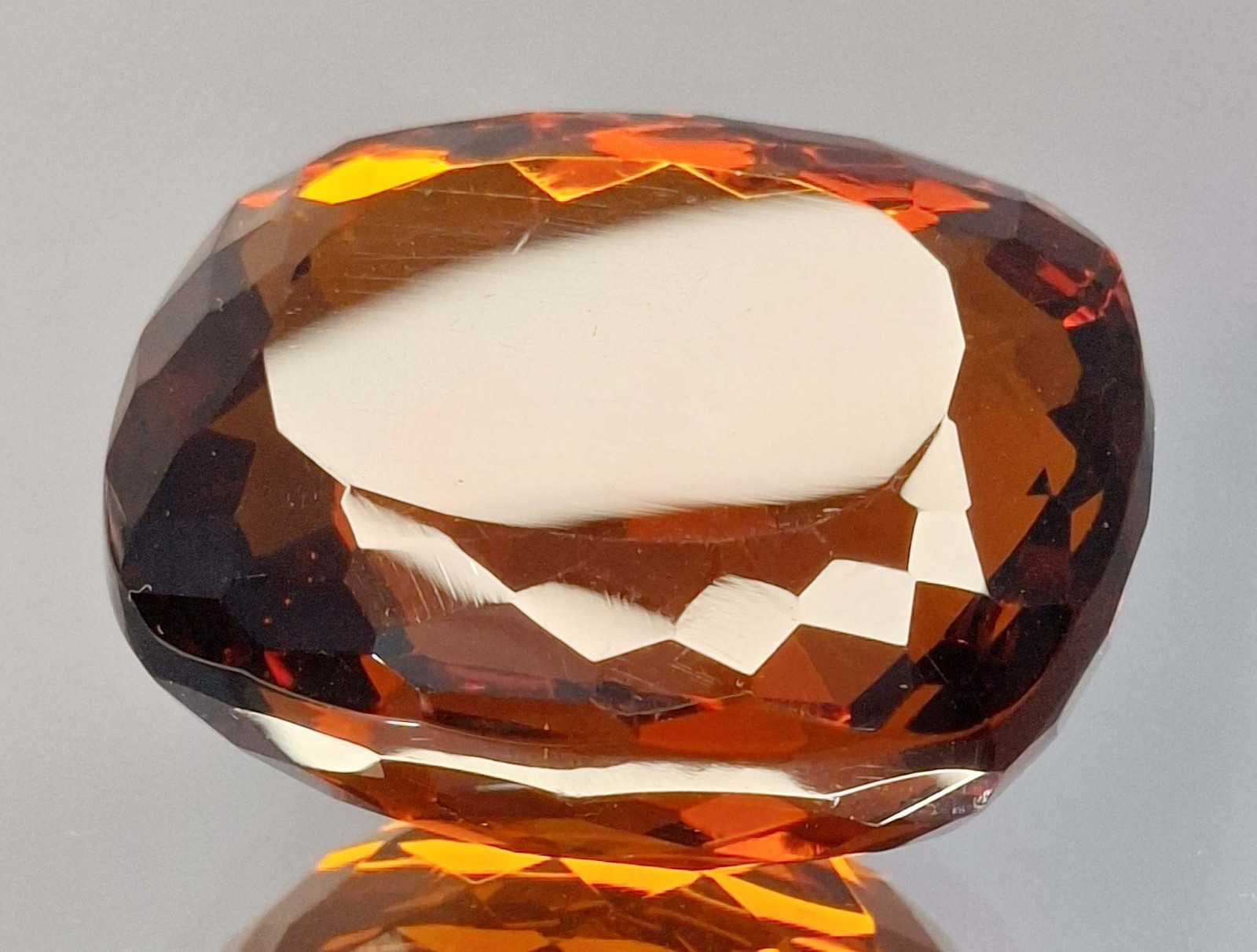 Natural Cushion Cut Hessonite Garnet 211-213 Ct Certified Loose Gemstone RK1069