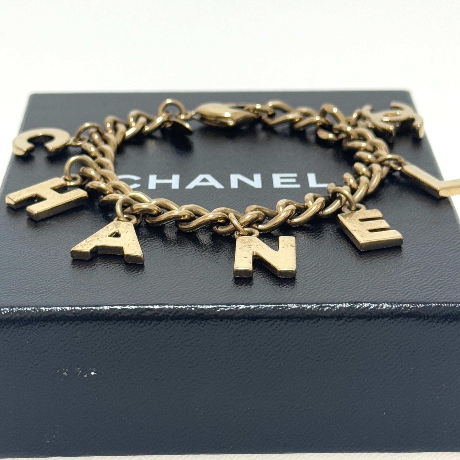 CHANEL 05V COCO Mark CC Logo Bracelet Gold Accessory Authentic JAPAN